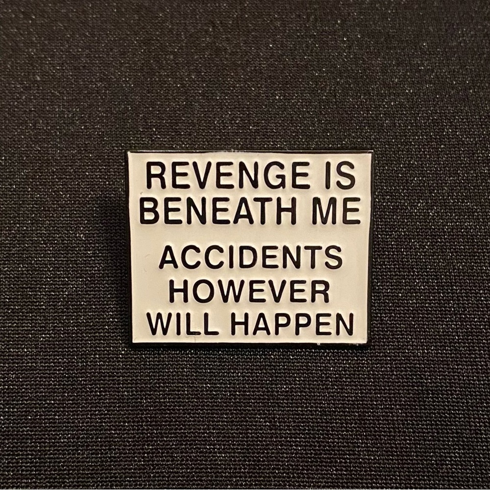 Sinister Enamel Pin/Magnet | Not sure whether to believe the first part of this
